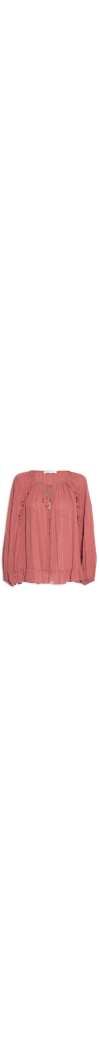 Blusa Feminina Poá Lurex - Rosa