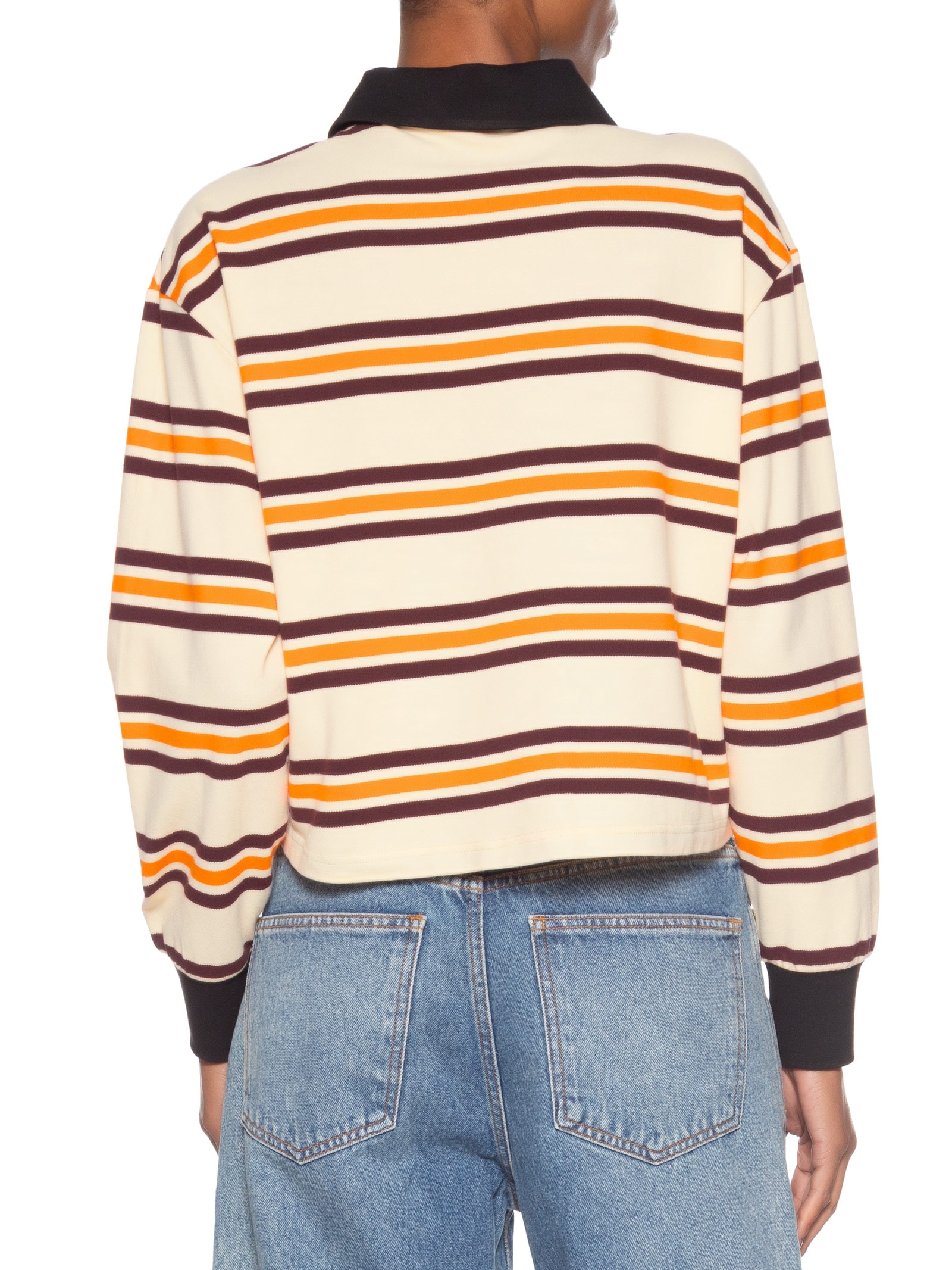 Blusa Feminina Polo De Malha Listrada Amarelo Animale Jeans