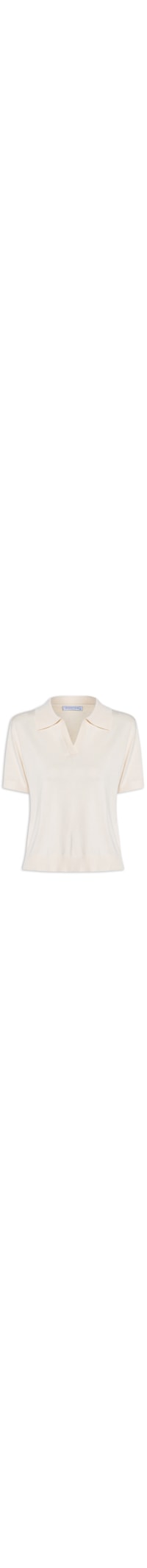 Blusa Feminina Polo em Tricot - Off White