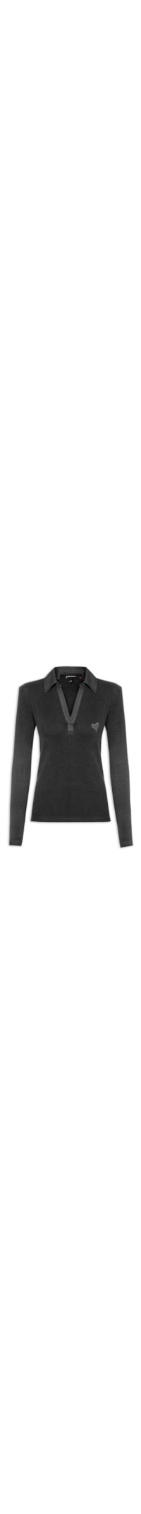 Blusa Feminina Polo Fernanda - Preto