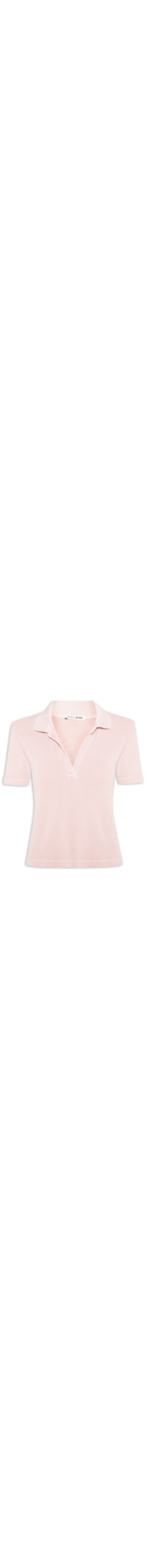 Blusa Feminina Polo Raglan Estonada - Rosa
