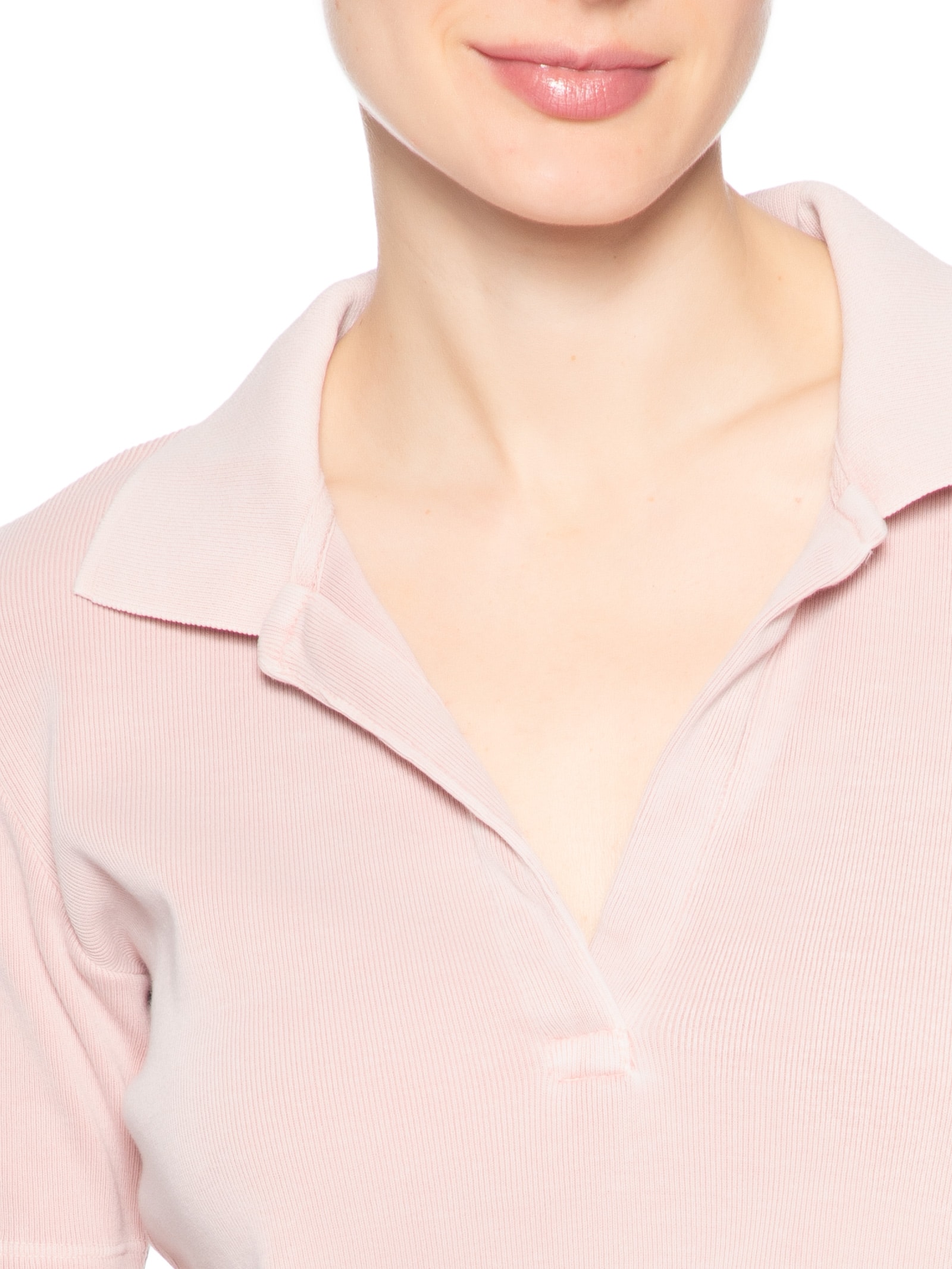 Blusa Feminina Polo Raglan Estonada Rosa Animale Jeans