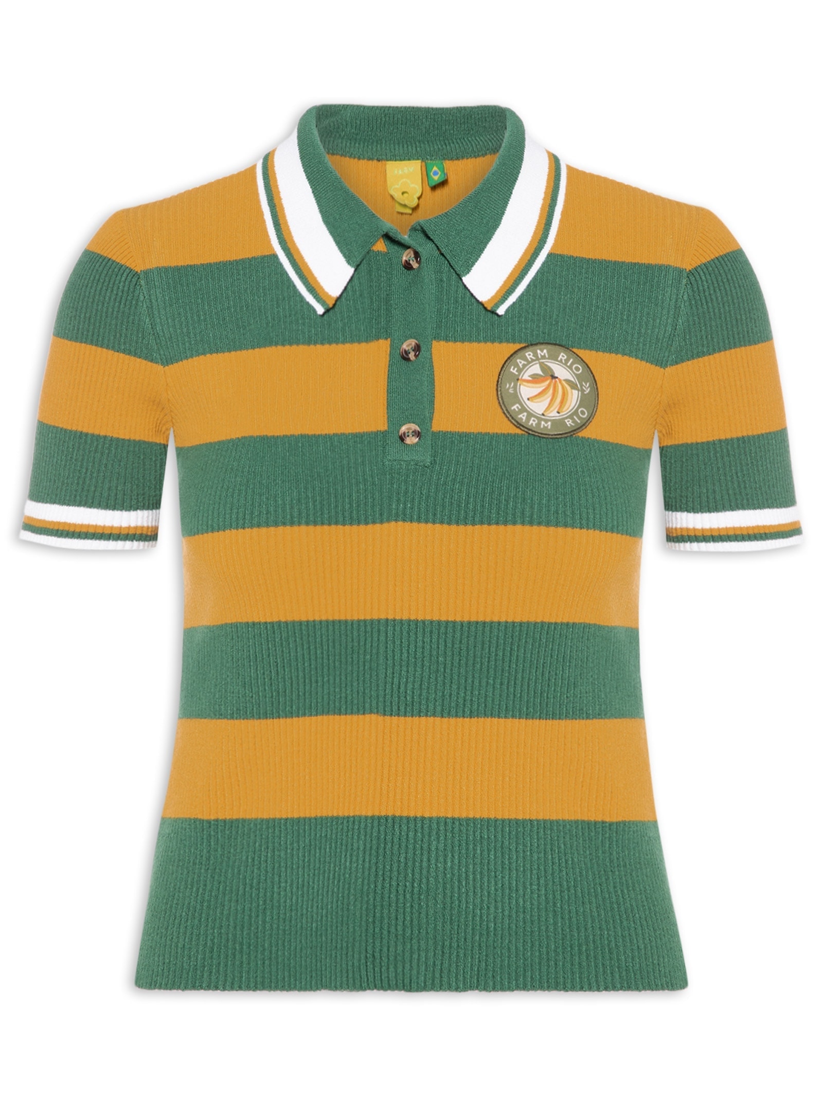 Blusa Feminina Polo Tricot Brasil Verde Farm