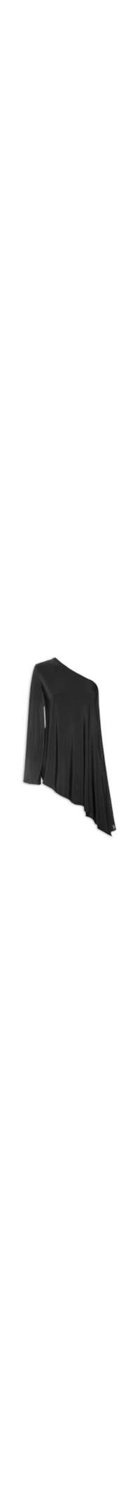 Blusa Feminina Ponta Ombro Só Jersey - Preto