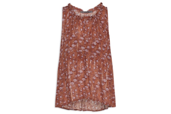 Blusa Feminina Pontas Estampa Roses - Rosa