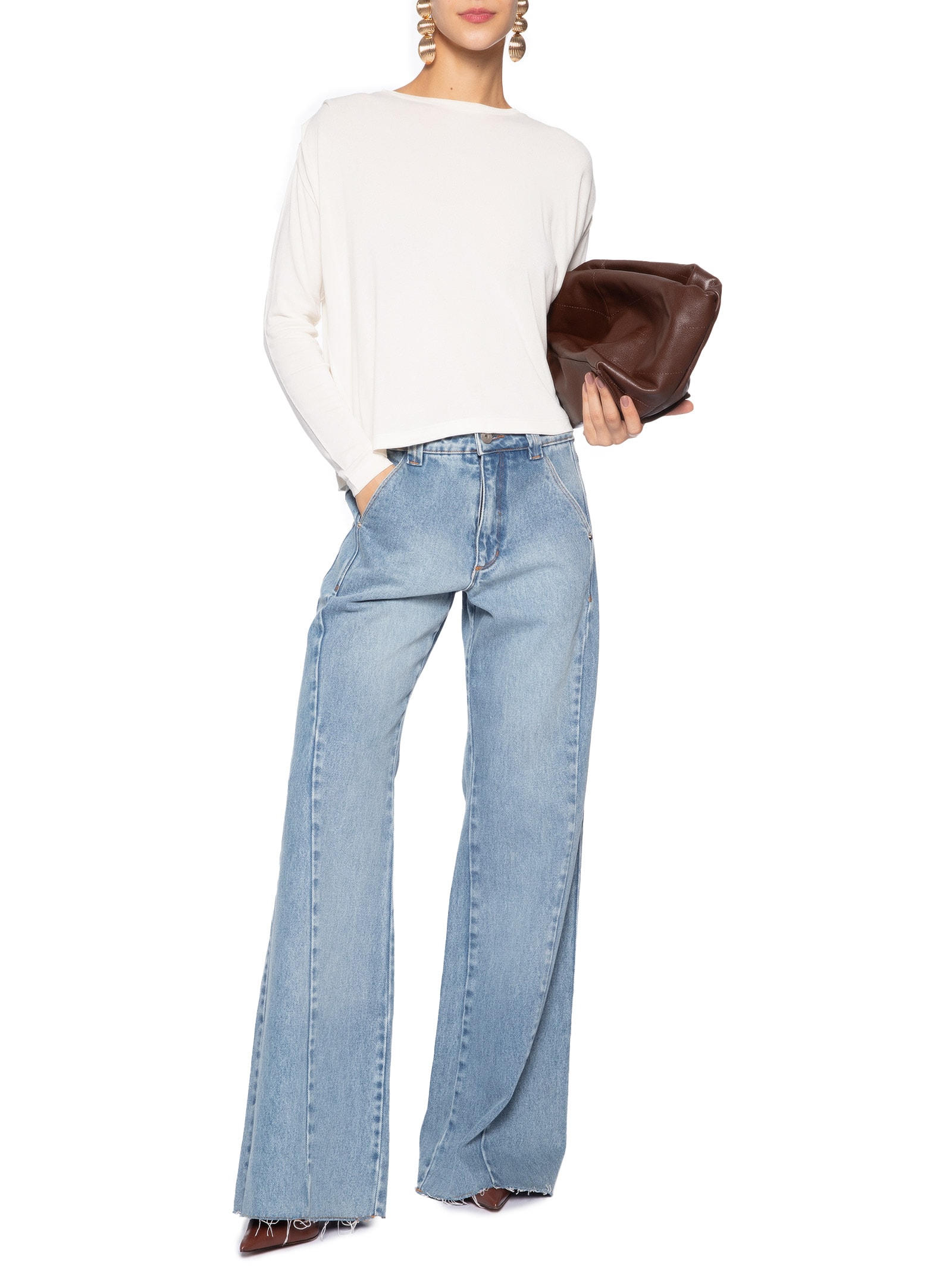 Blusa Feminina Pregas Ombro Branco Animale