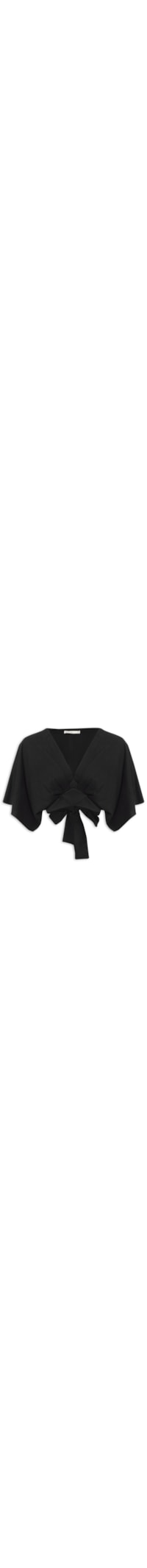 Blusa Feminina Pregas - Preto