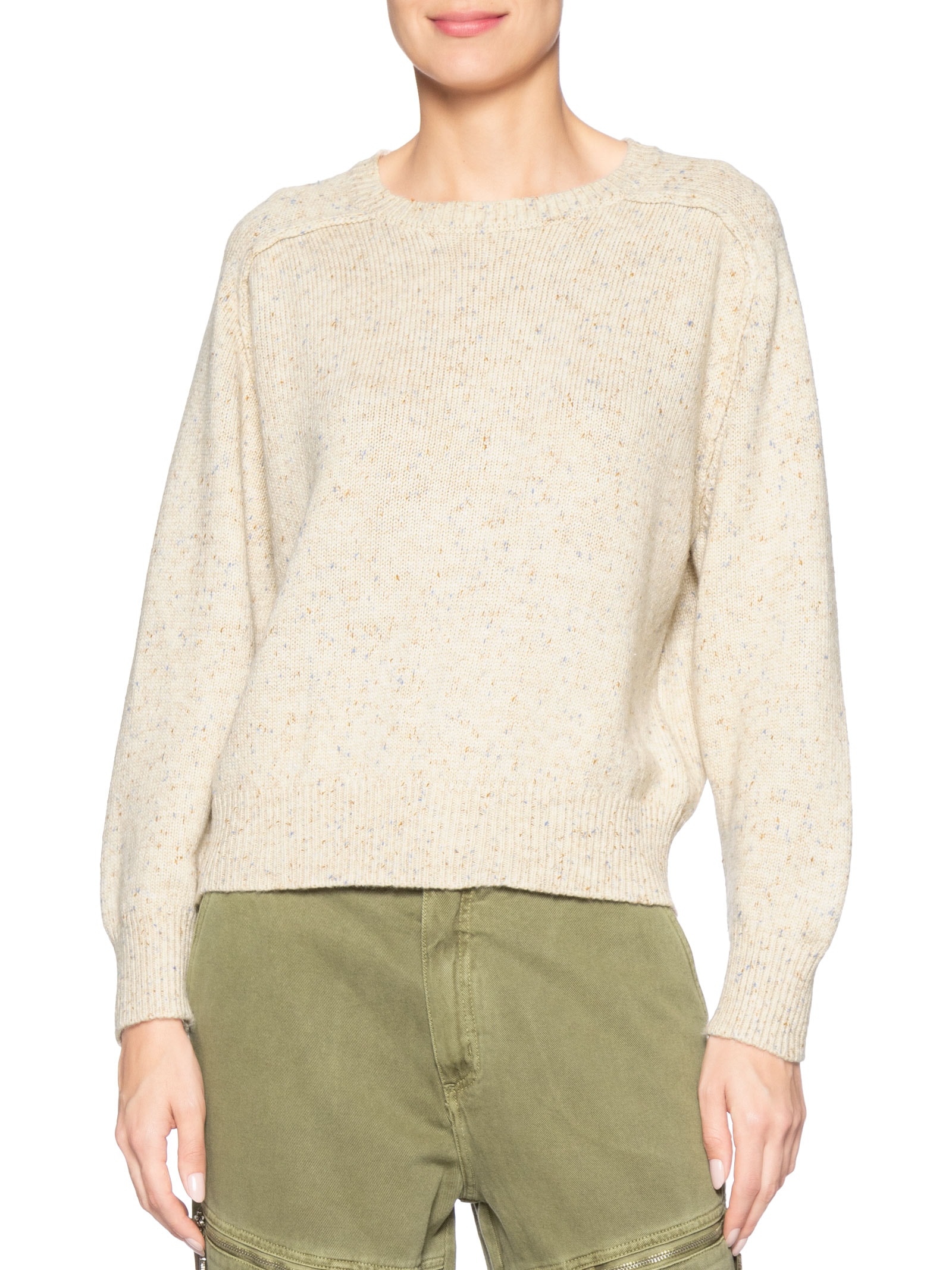 Blusa Feminina Pull De Tricot Bege Animale Jeans