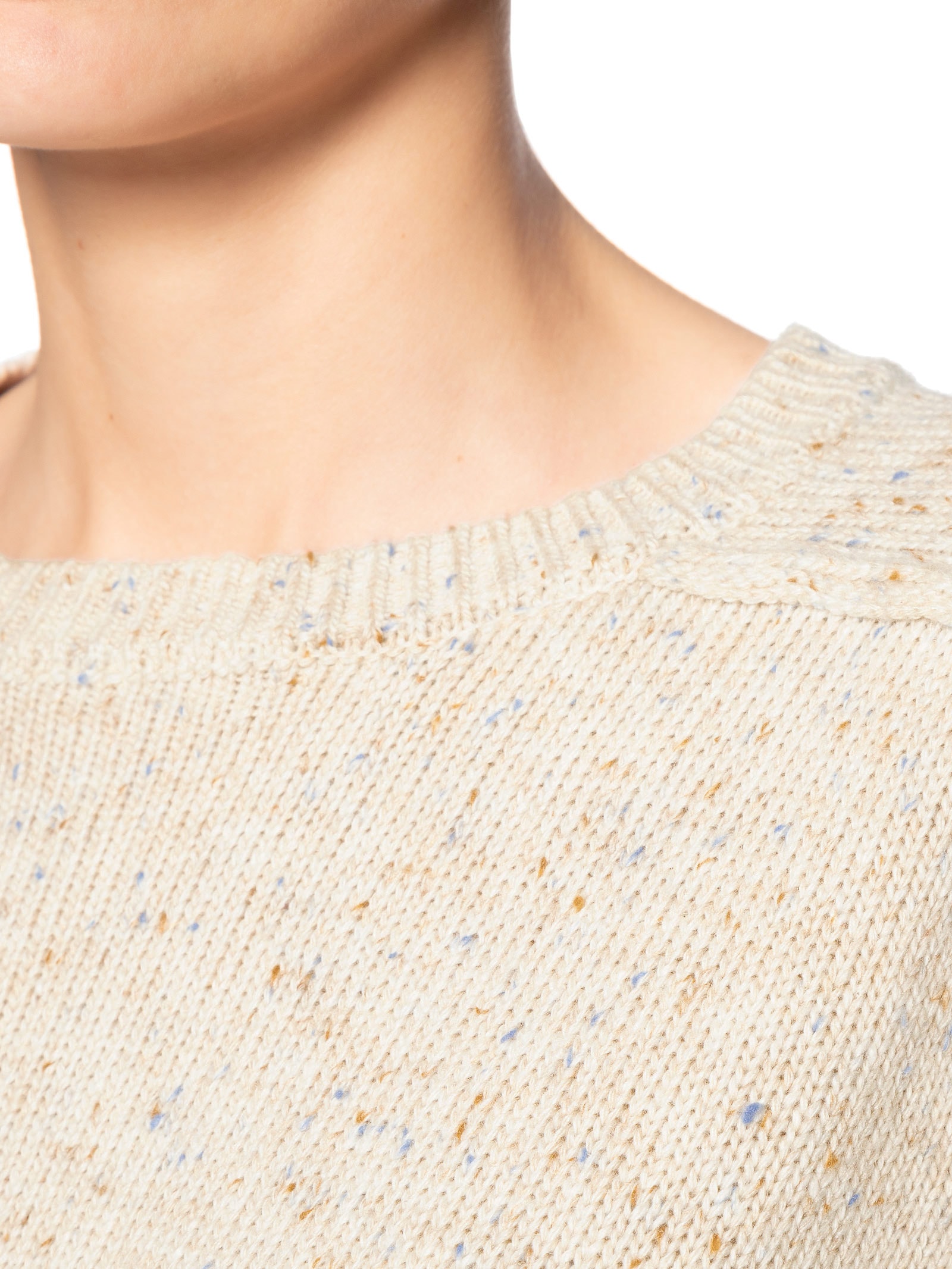 Blusa Feminina Pull De Tricot Bege Animale Jeans