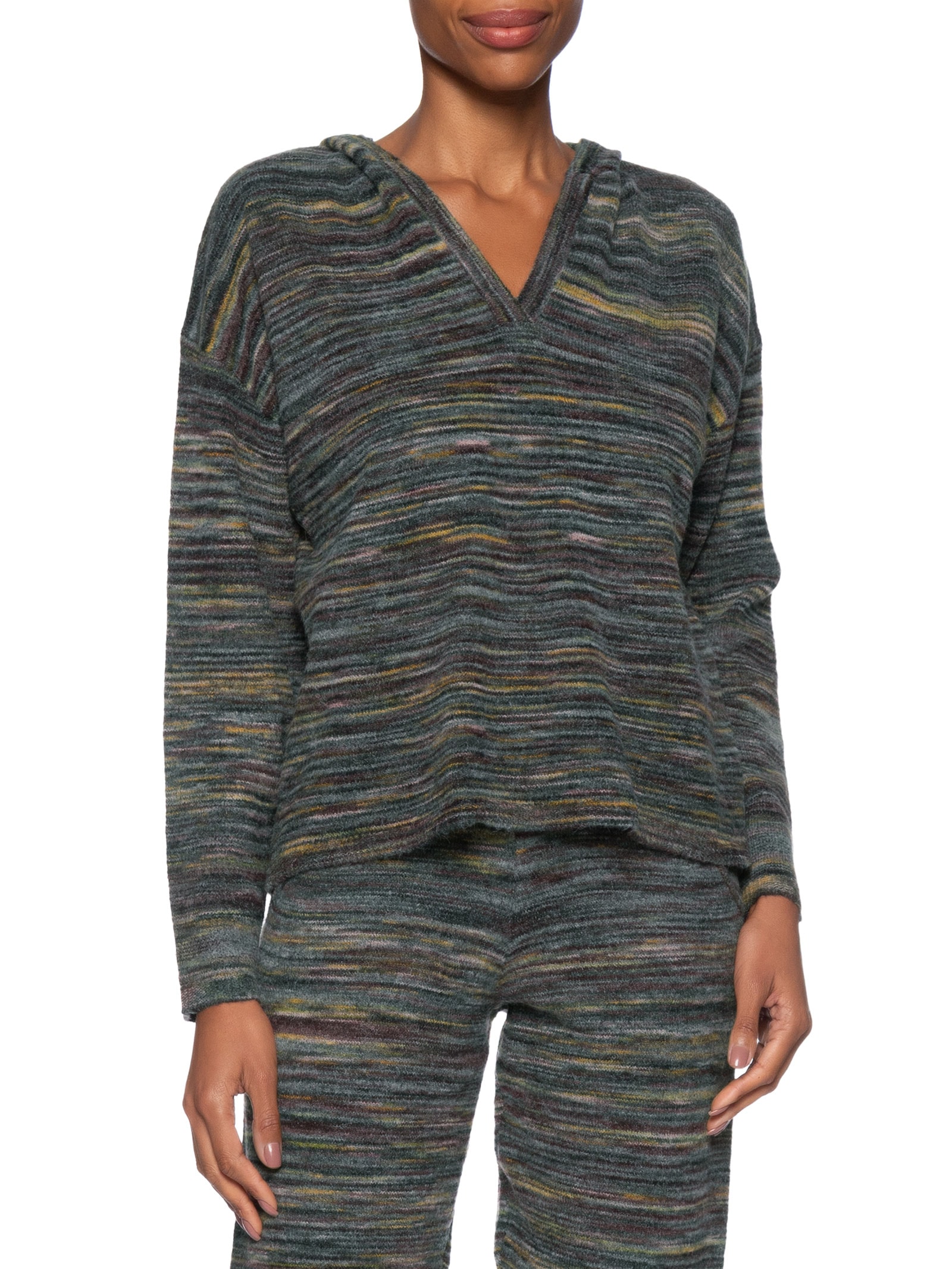 Blusa Feminina Pull Tricot Blurred Azul Maria Filó