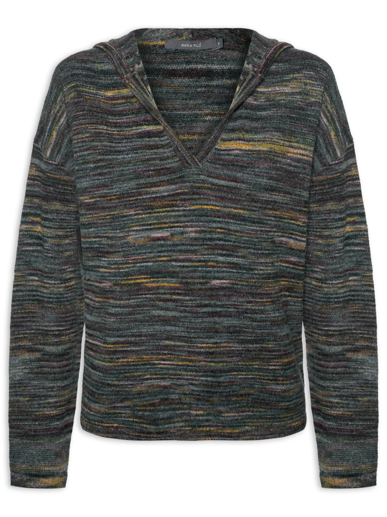 Blusa Feminina Pull Tricot Blurred Azul Maria Filó