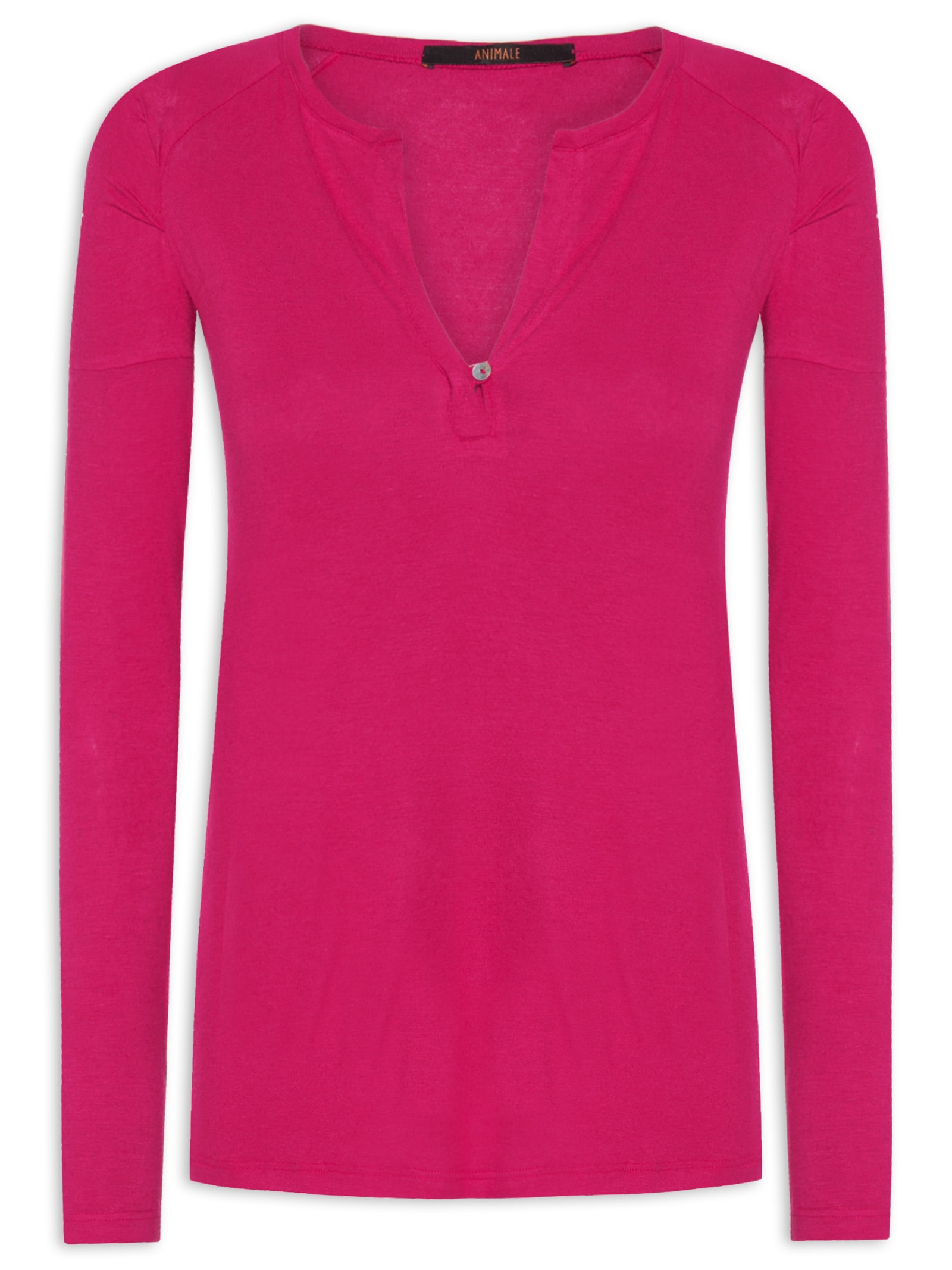 Blusa Feminina Raglan Desconstruída Basic Rosa Animale