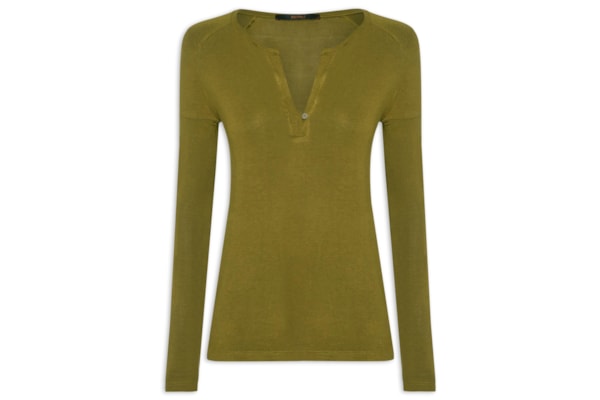 Blusa Feminina Raglan Desconstruída Basic - Verde