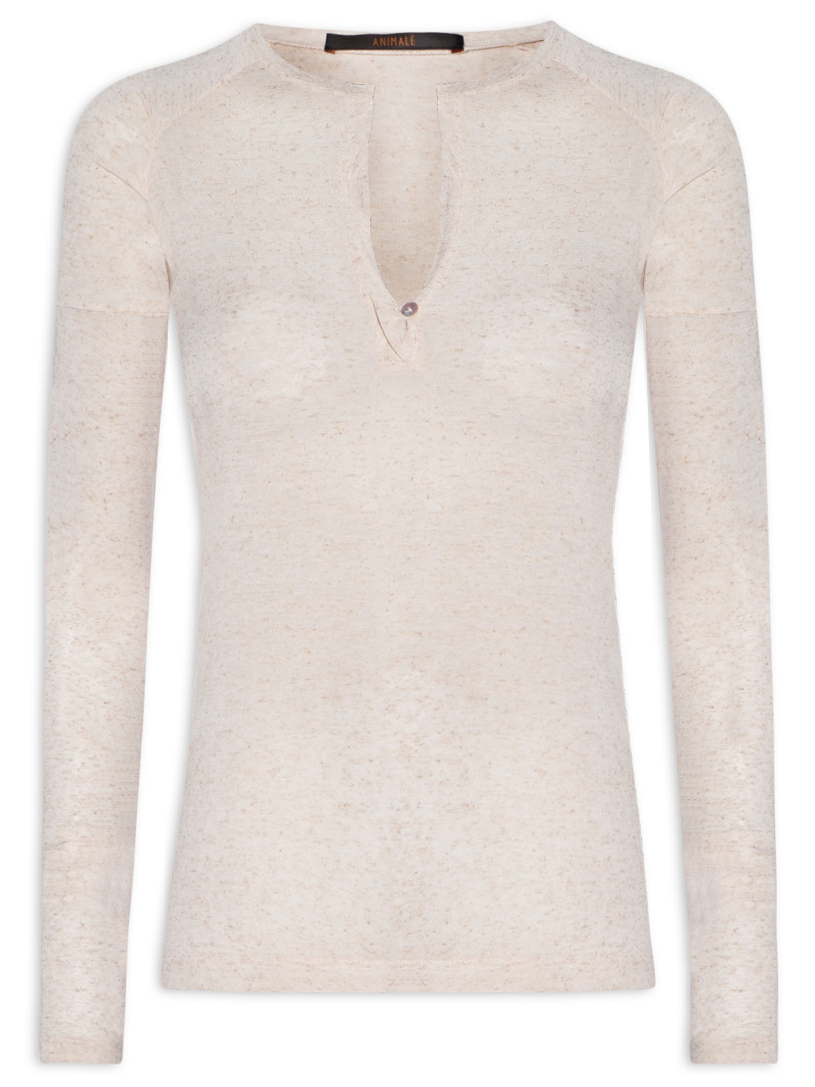 Blusa Feminina Raglan Desconstruída Básica Branco Animale