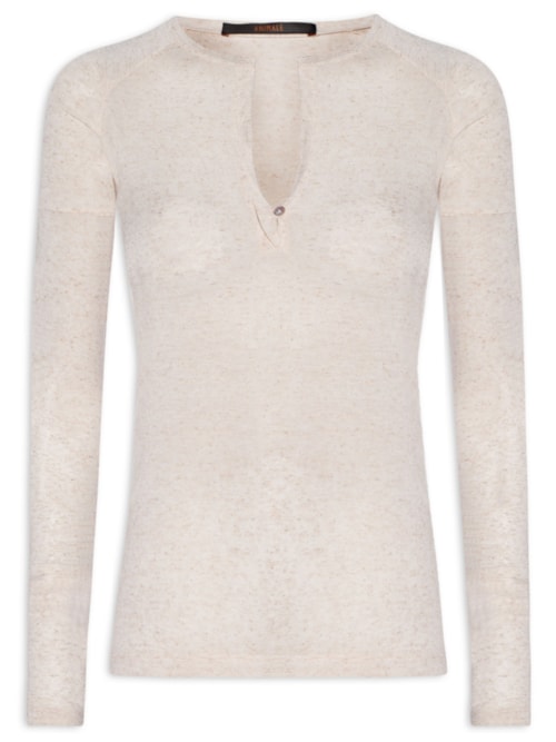 Blusa Feminina Raglan Desconstruída Básica – Branco