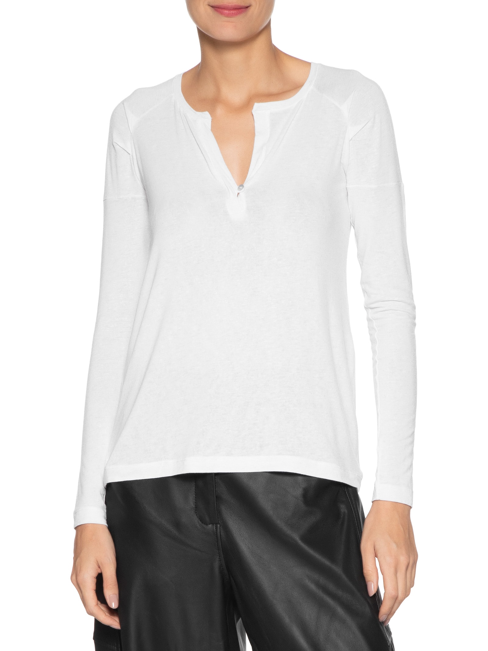 Blusa Feminina Raglan Desconstruída Branco Animale