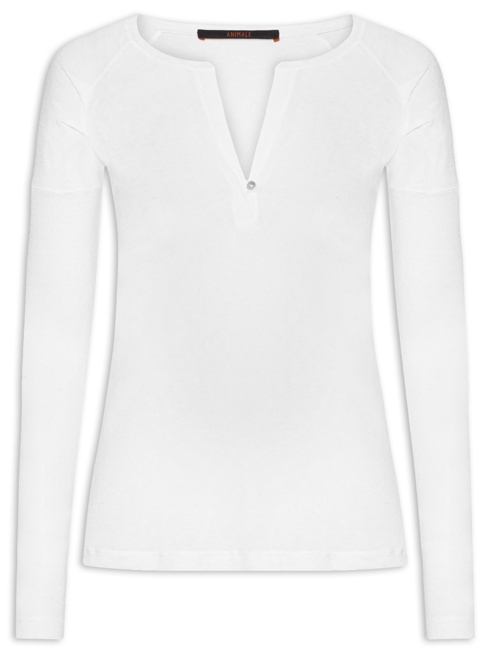 Blusa Feminina Raglan Desconstruída Branco Animale