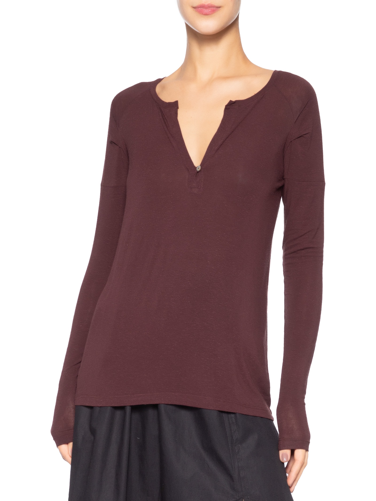 Blusa Feminina Raglan Desconstruída Marrom Animale