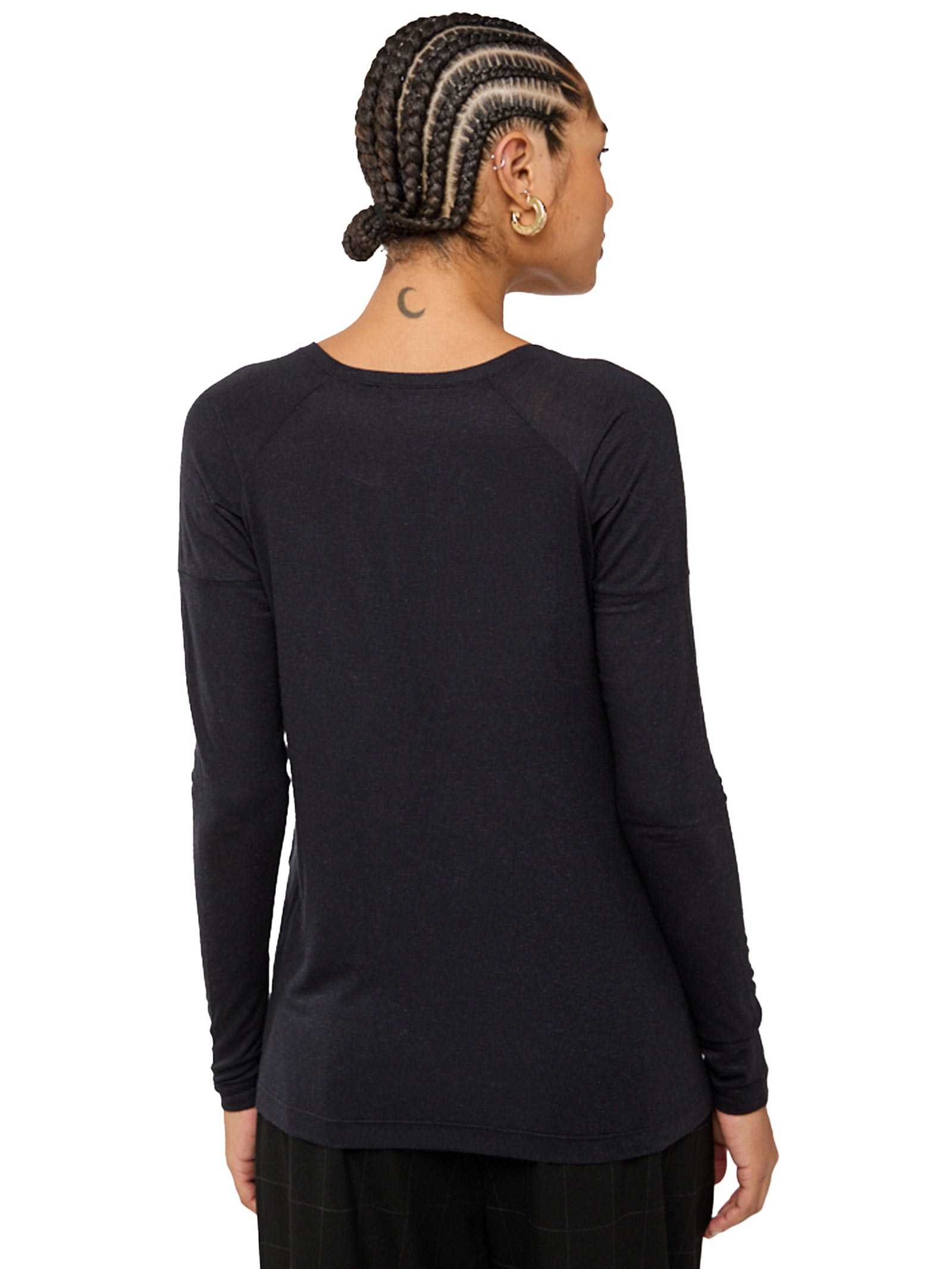 Blusa Feminina Raglan Desconstruída Preto Animale