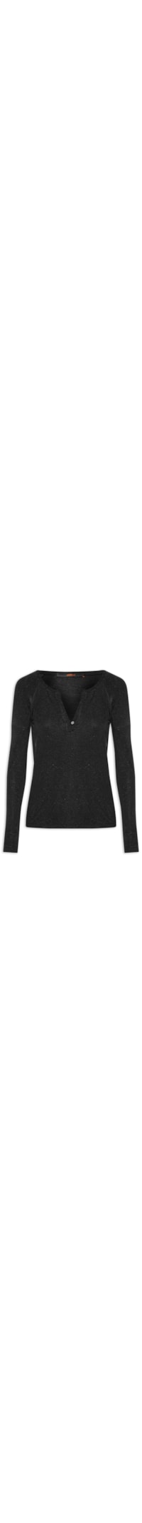 Blusa Feminina Raglan Desconstruída - Preto