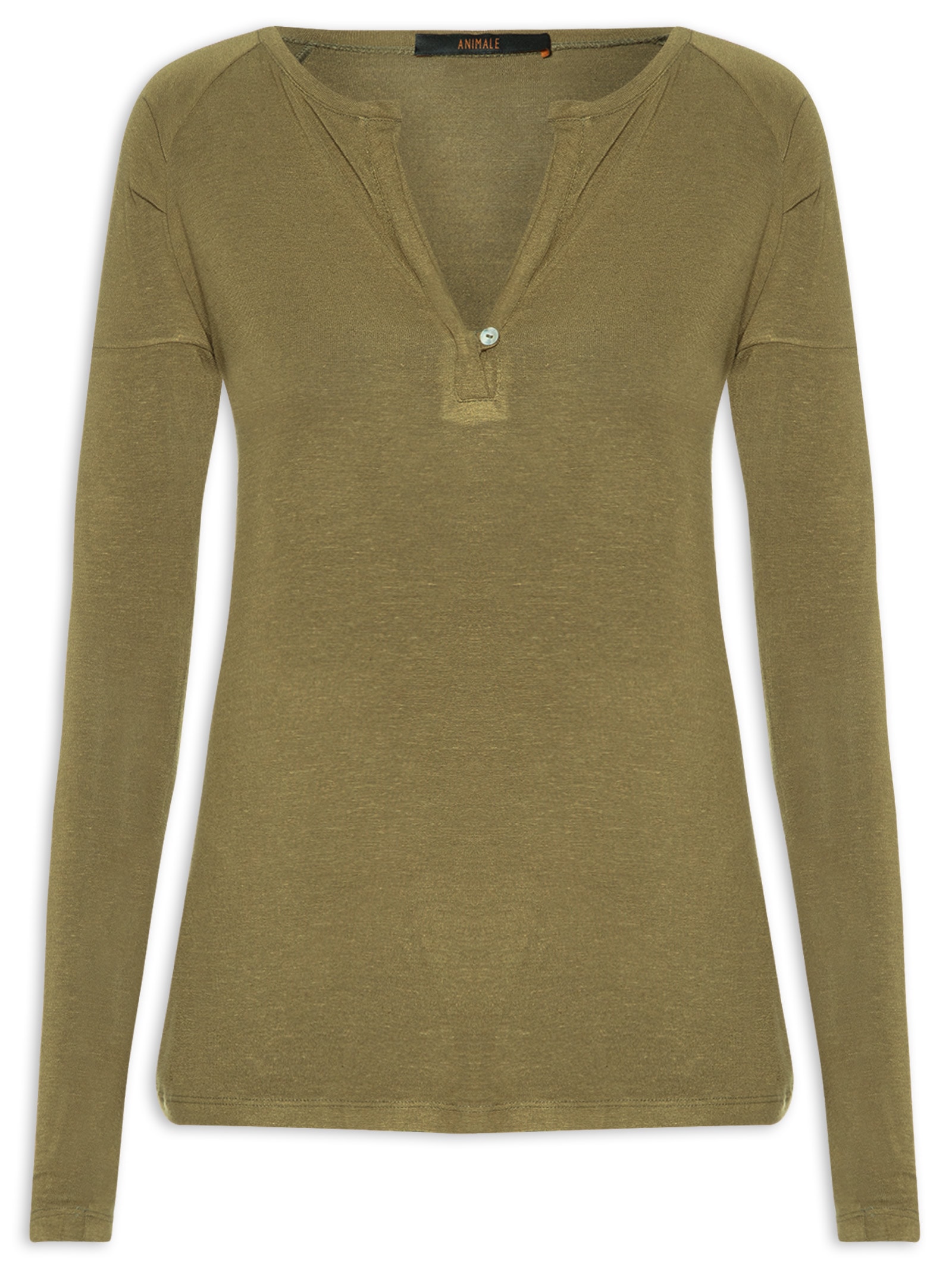 Blusa Feminina Raglan Desconstruída Verde Animale
