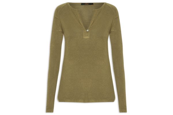 Blusa Feminina Raglan Desconstruída - Verde