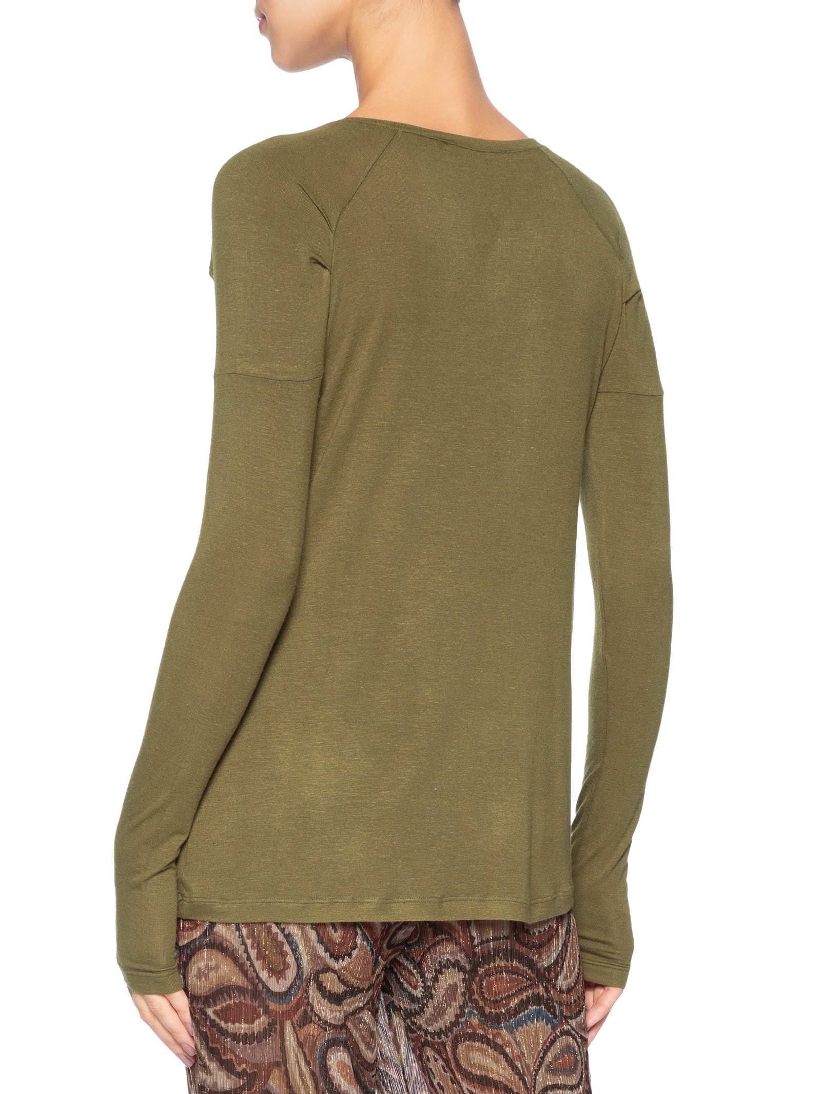 Blusa Feminina Raglan Desconstruída Verde Animale