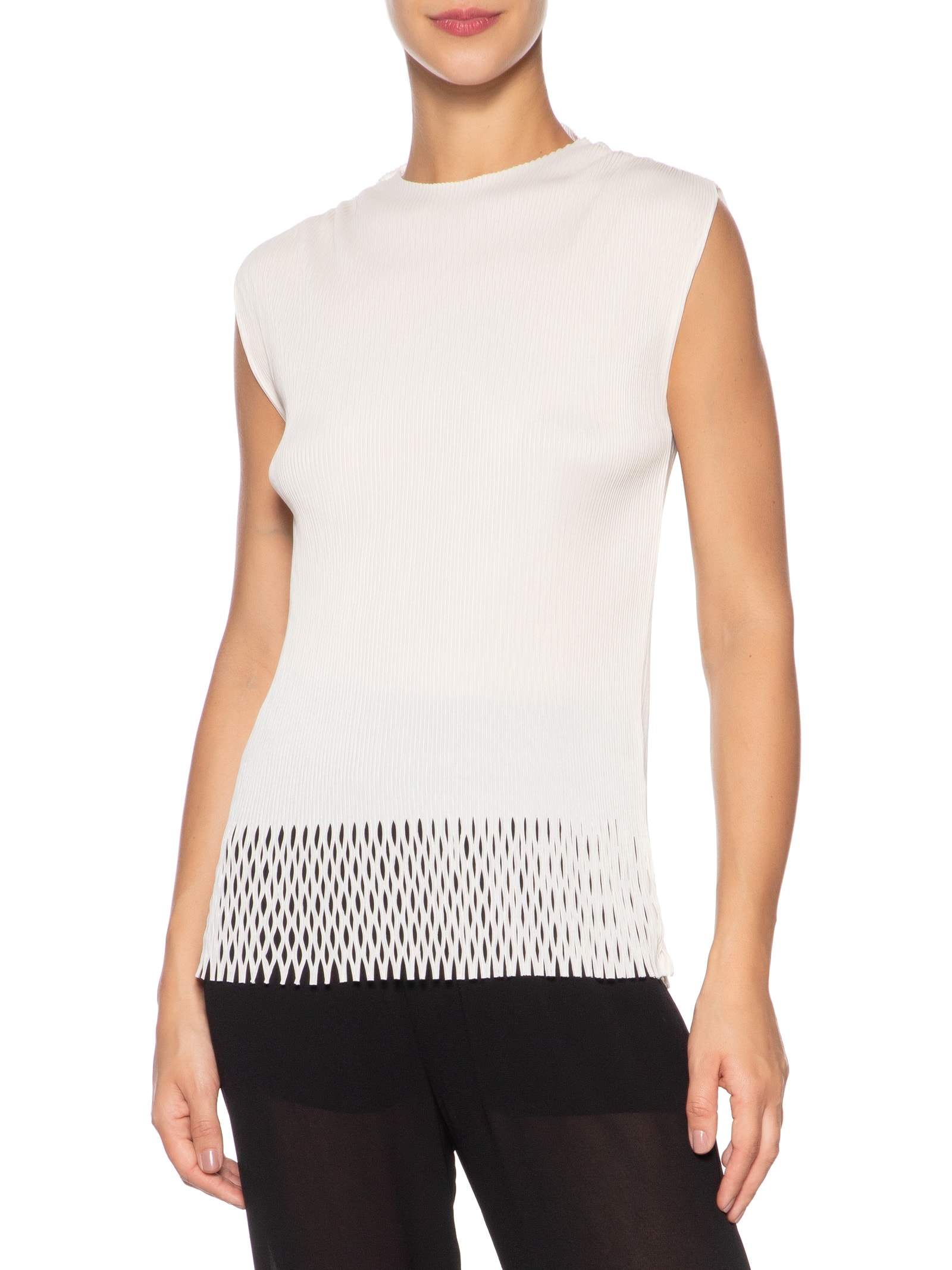 Blusa Feminina Raglan Gola Plisse Off White Osklen