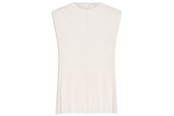 Blusa Feminina Raglan Gola Plisse - Off White