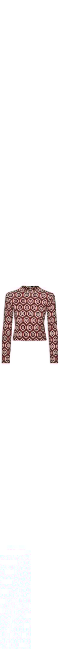 Blusa Feminina Recorte Gráfico Coral - Preto