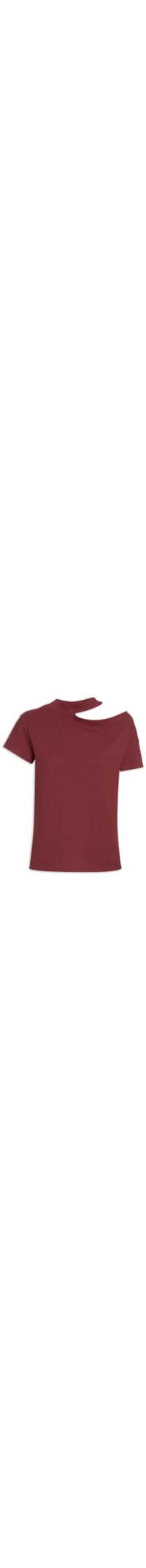 Blusa Feminina Recorte Ombro - Vinho