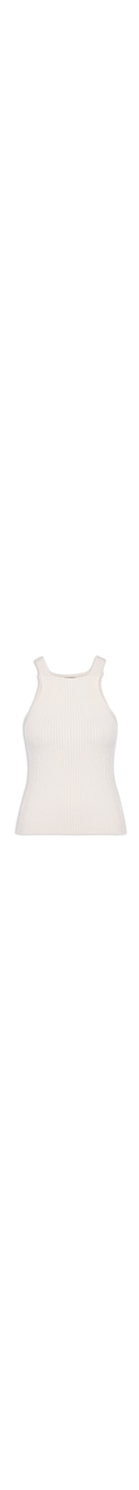 Blusa Feminina Regata Alcinha Tricot - Bege