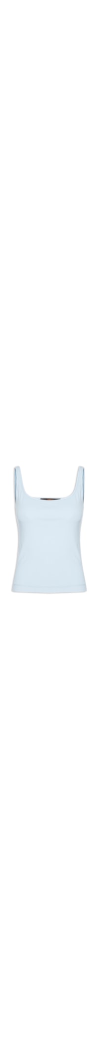 Blusa Feminina Regata Decote Quadrado - Azul