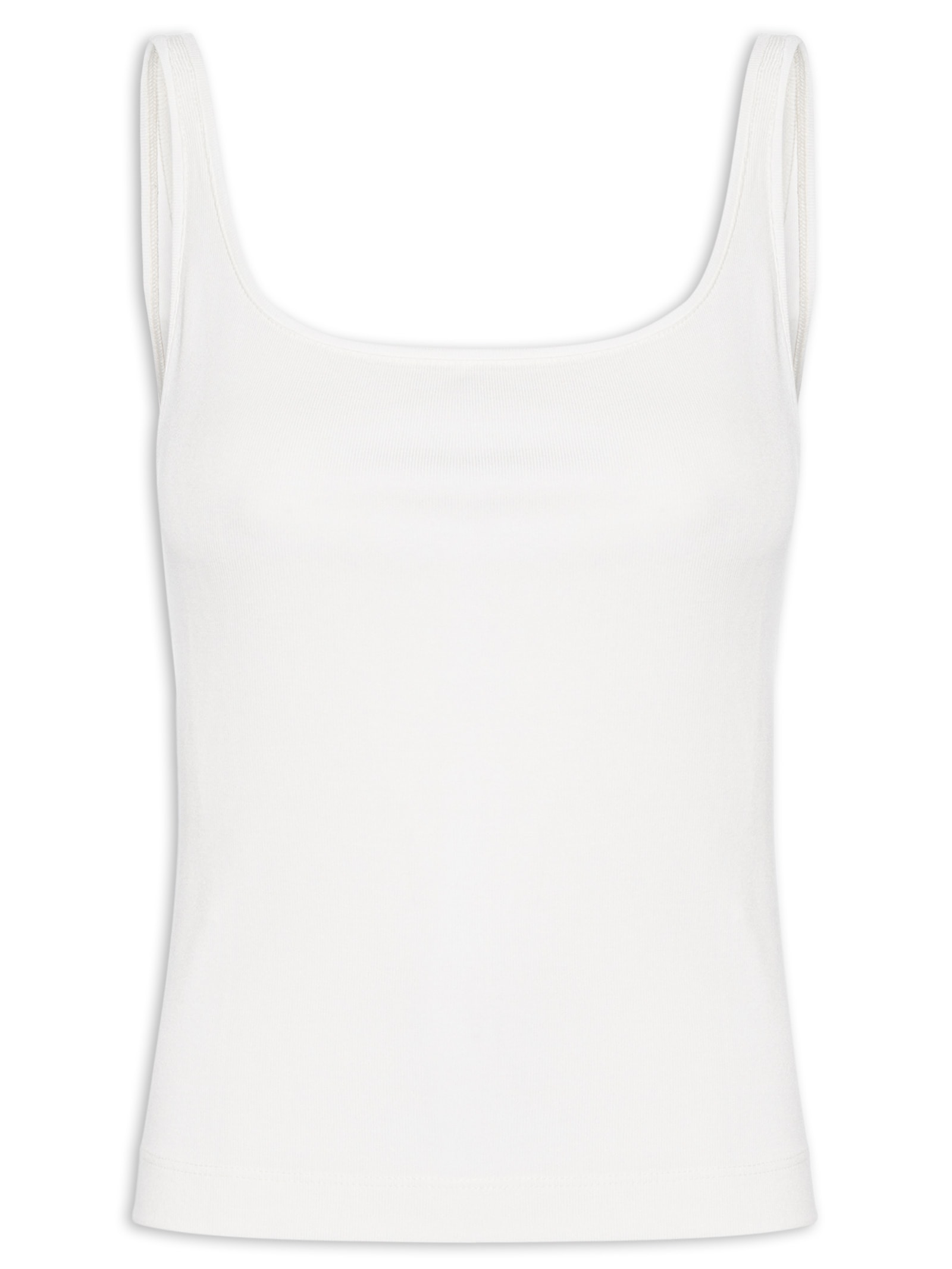 Blusa Feminina Regata Decote Quadrado Branco Animale