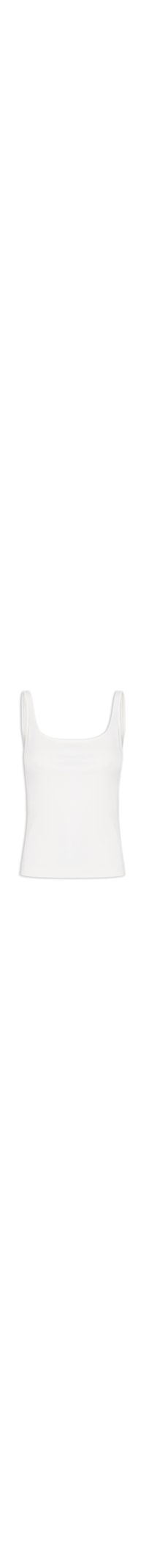 Blusa Feminina Regata Decote Quadrado - Branco