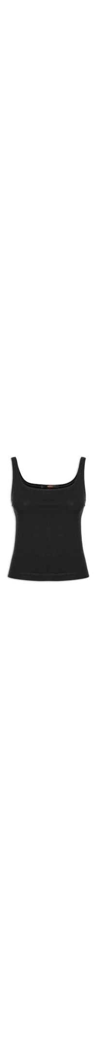 Blusa Feminina Regata Decote Quadrado - Preto