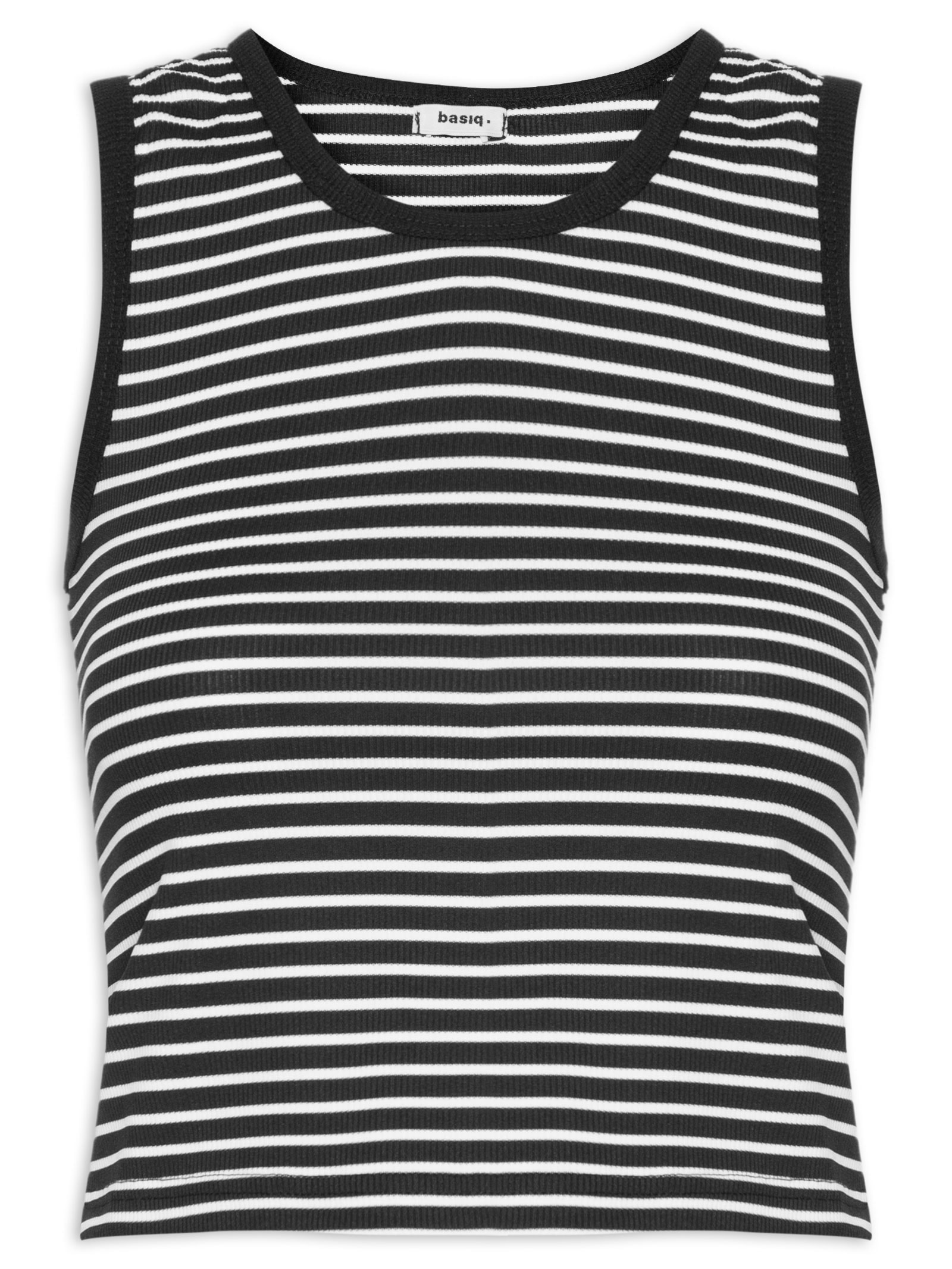 Blusa Feminina Regata Listrada Preto Basiq