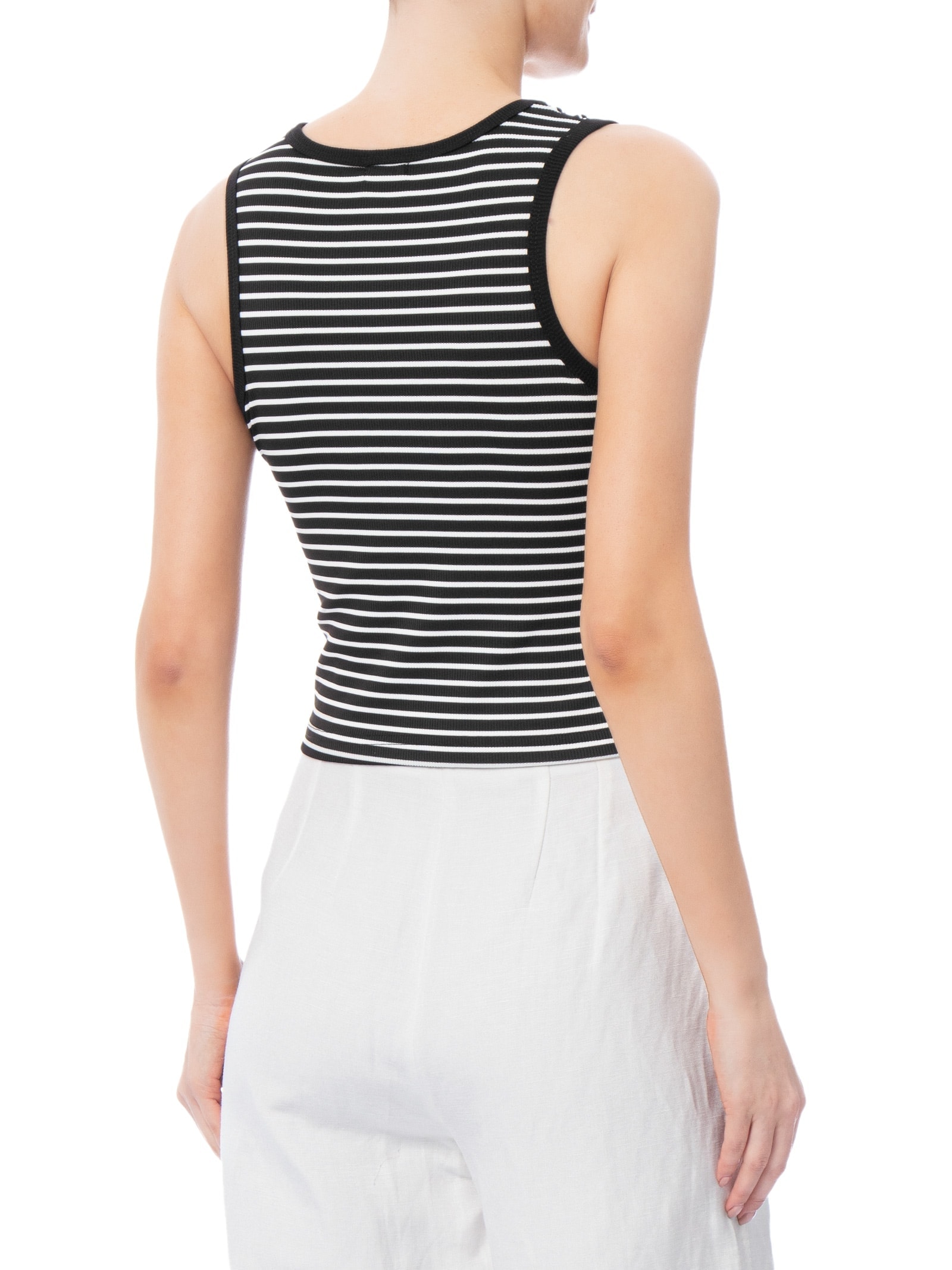 Blusa Feminina Regata Listrada Preto Basiq