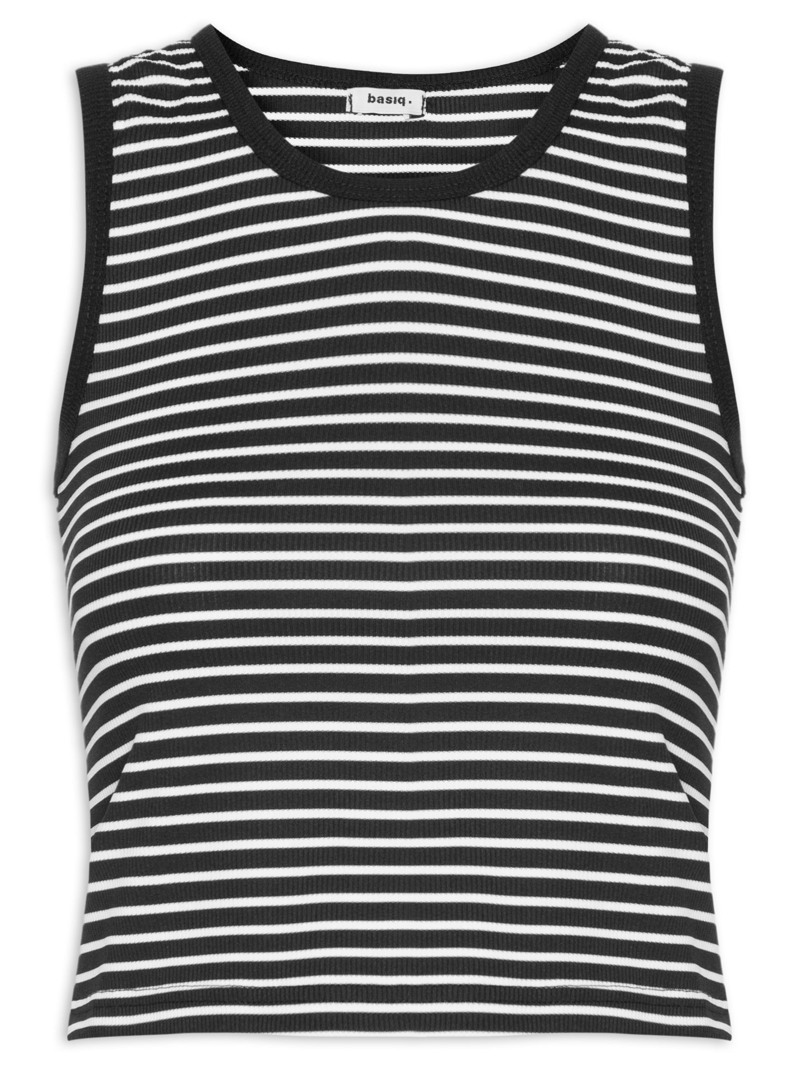 Blusa Feminina Regata Listrada Preto Basiq