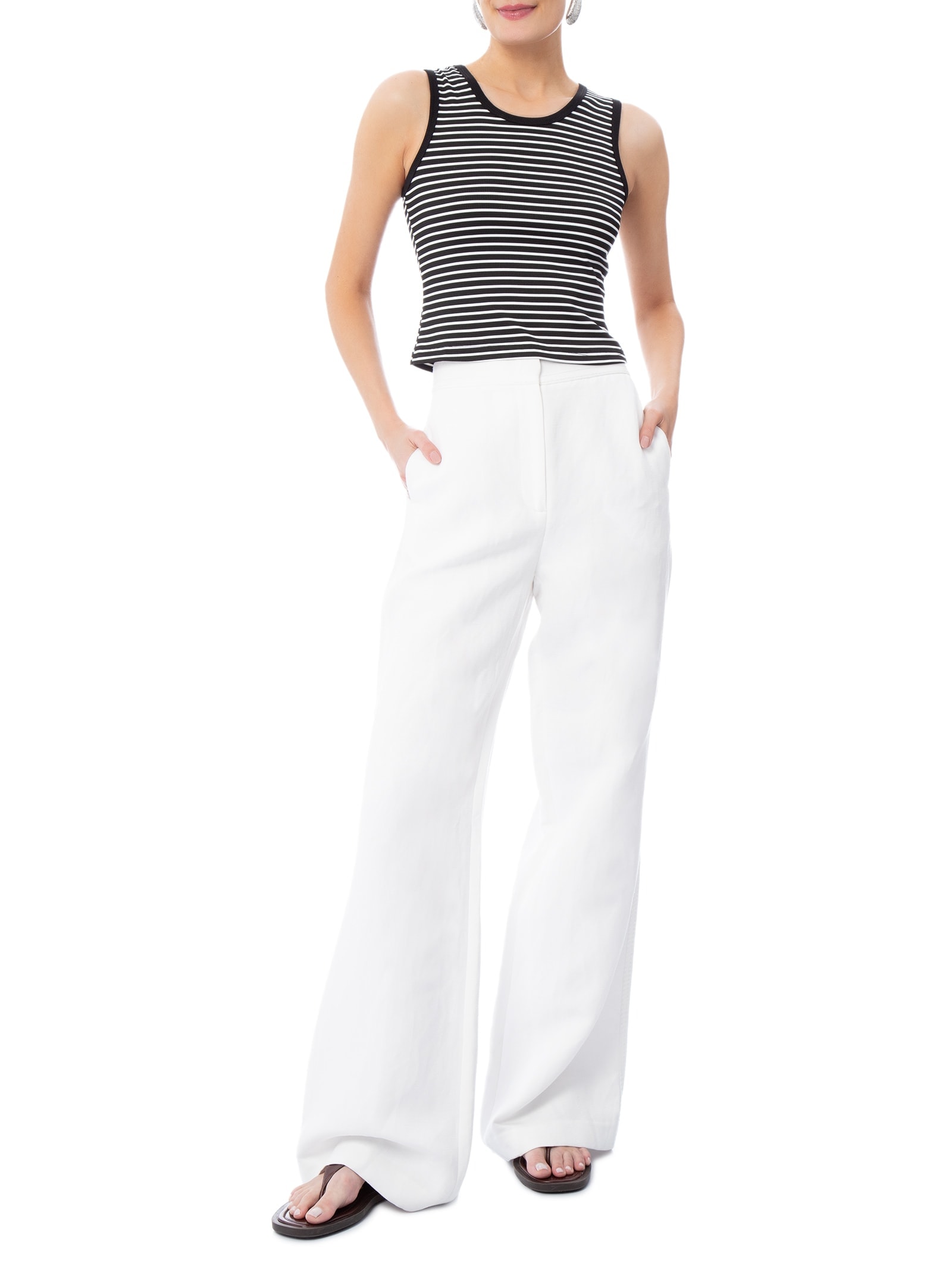 Blusa Feminina Regata Listrada Preto Basiq