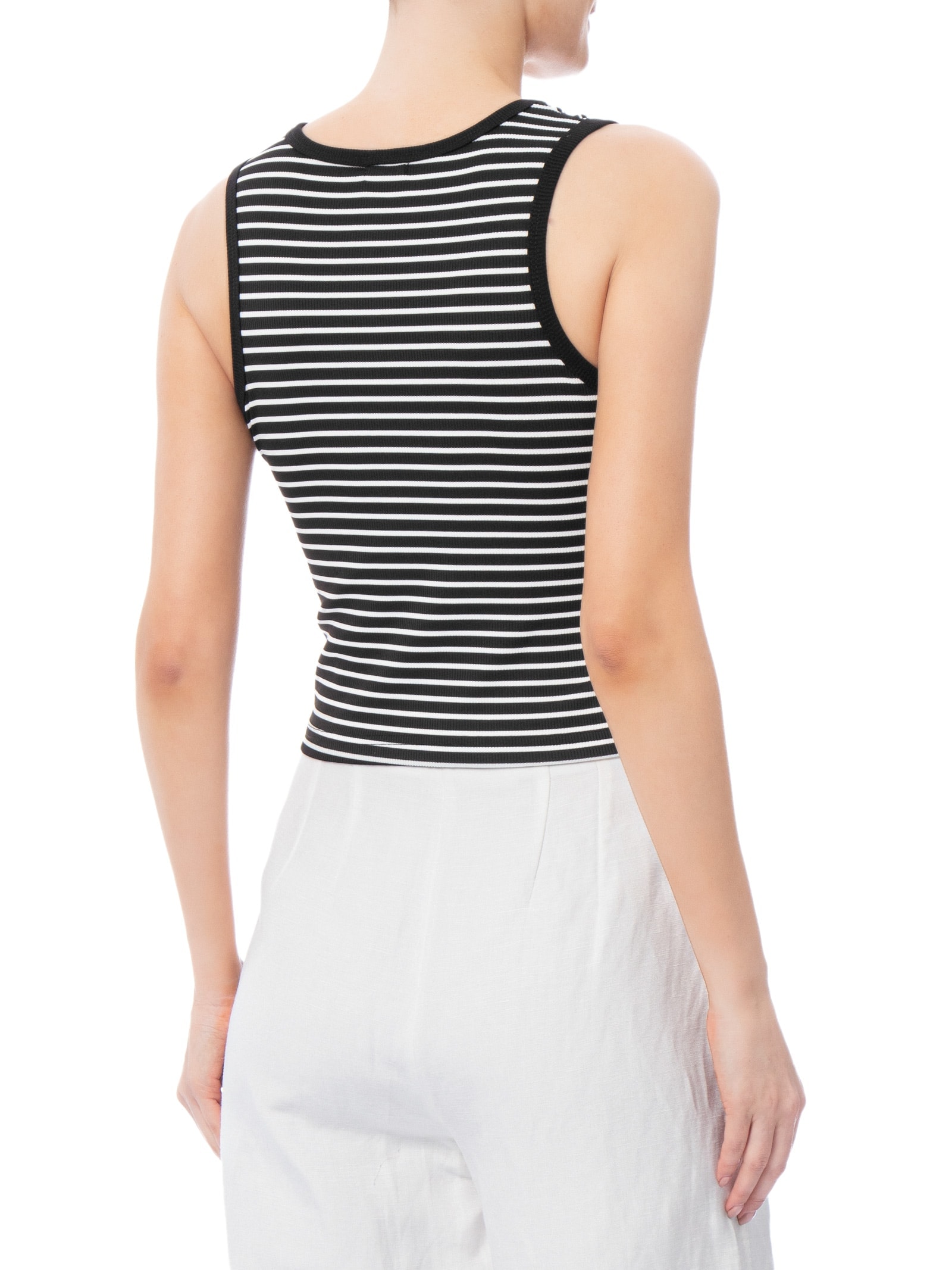 Blusa Feminina Regata Listrada Preto Basiq