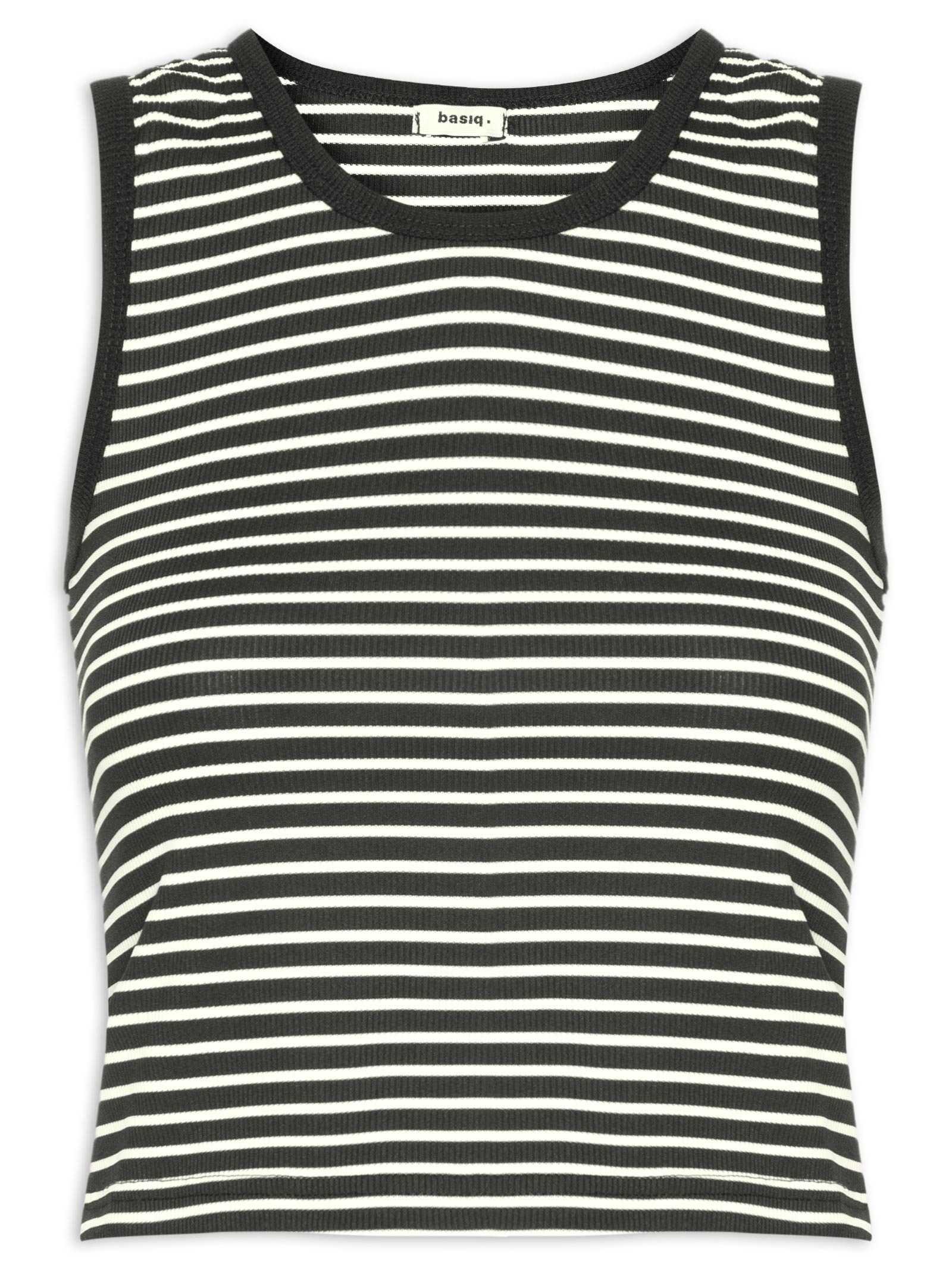 Blusa Feminina Regata Listrada Preto Basiq