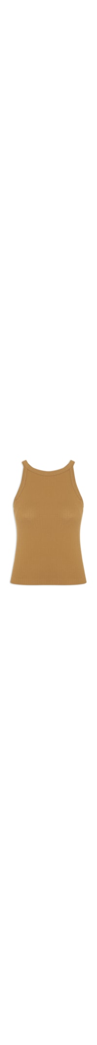 Blusa Feminina Regata Sem Costura - Bege