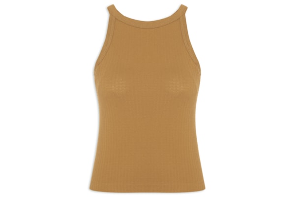 Blusa Feminina Regata Sem Costura - Bege