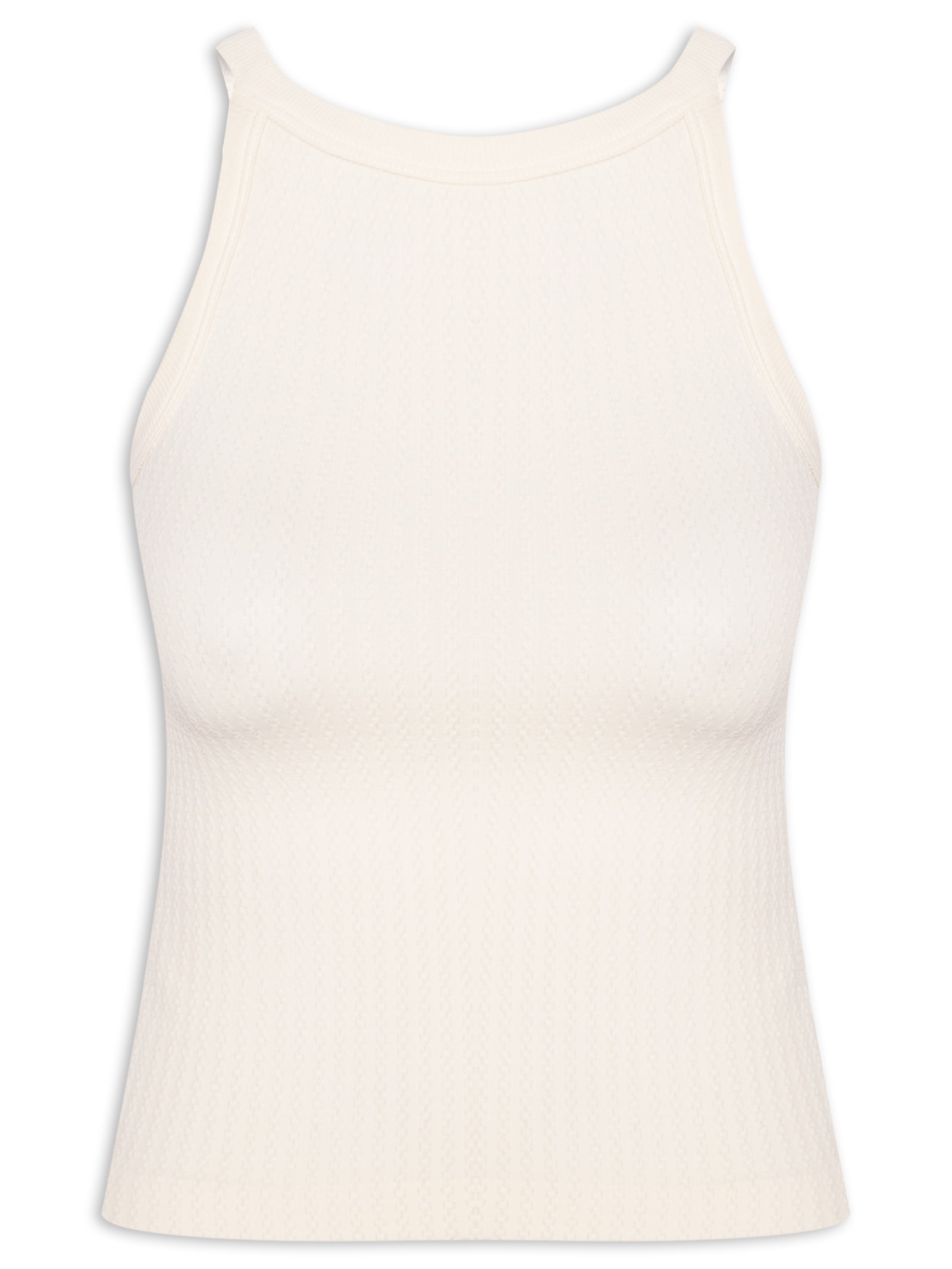 Blusa Feminina Regata Sem Costura Off White Basiq