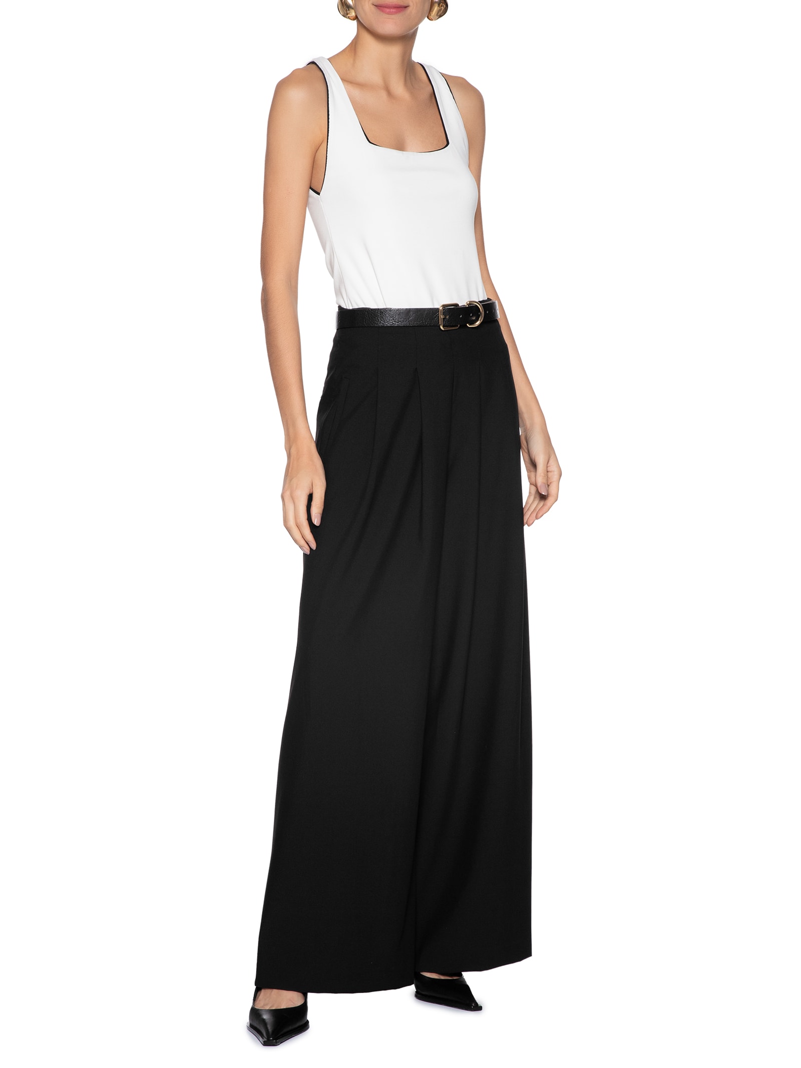 Blusa Feminina Regata Vivos P&B Branco Animale