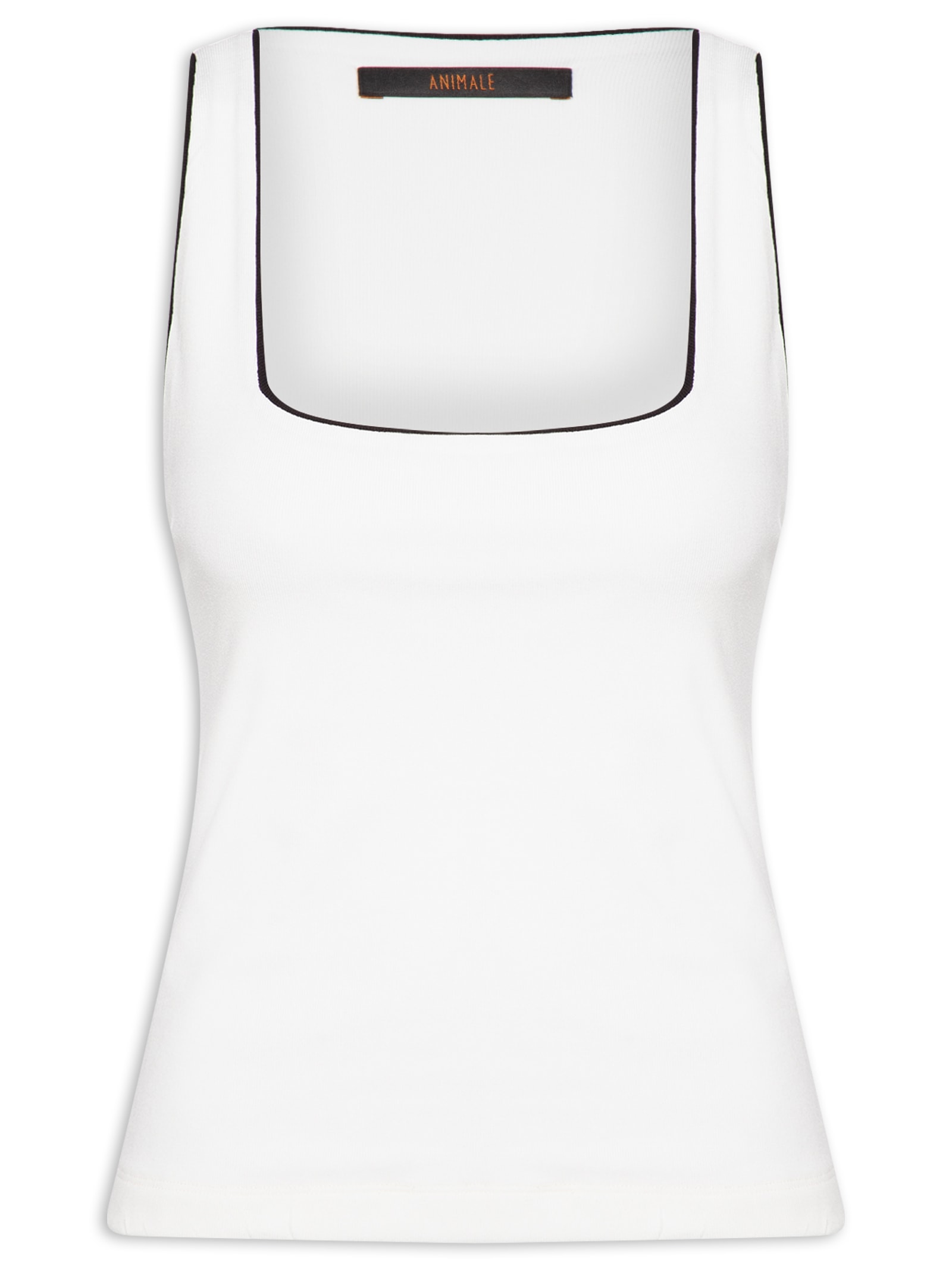 Blusa Feminina Regata Vivos P&B Branco Animale