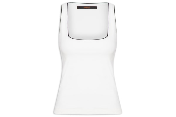 Blusa Feminina Regata Vivos P&B - Branco