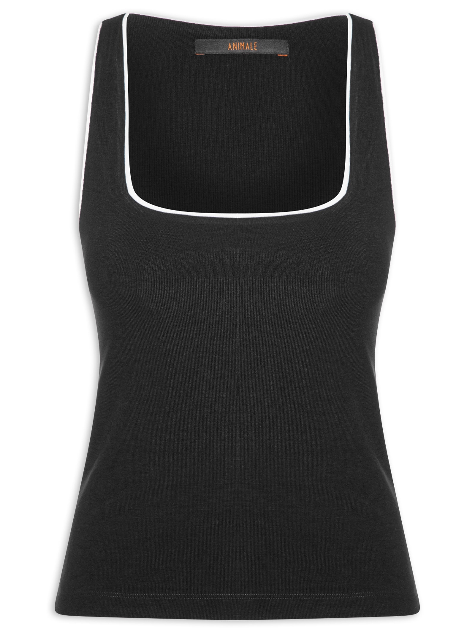 Blusa Feminina Regata Vivos P&B Preto Animale