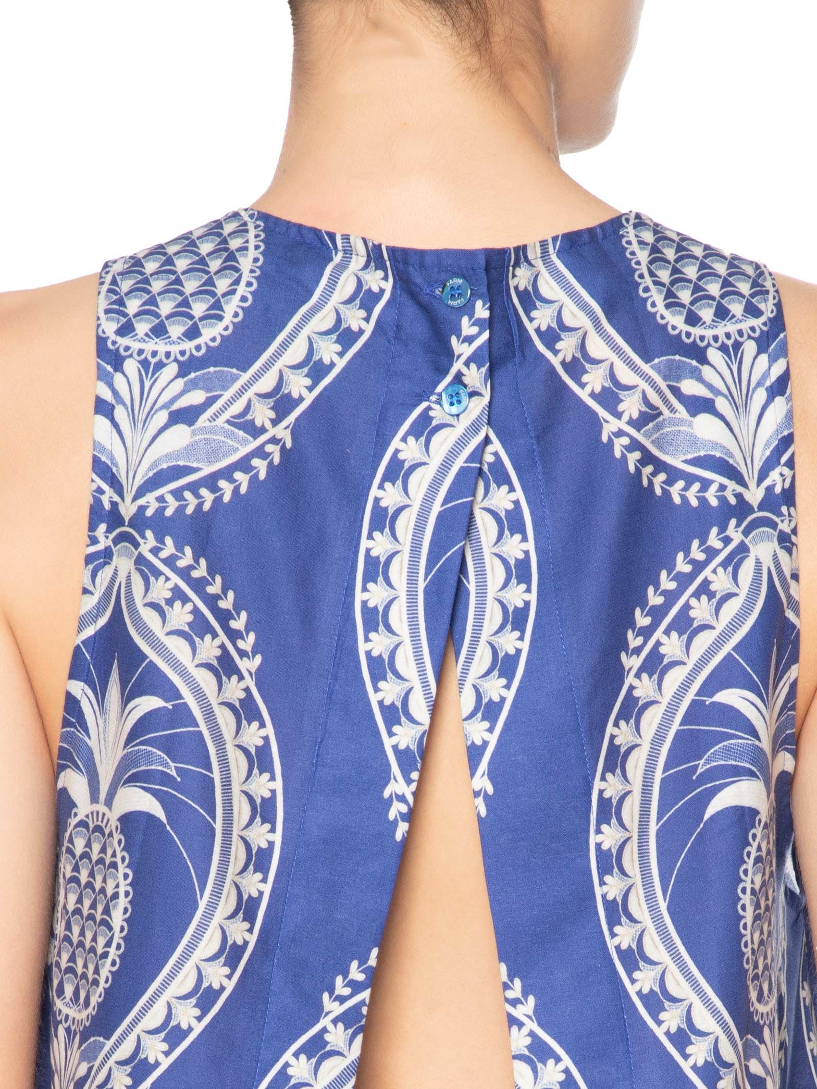 Blusa Feminina Relicario De Abacaxi Azul Farm
